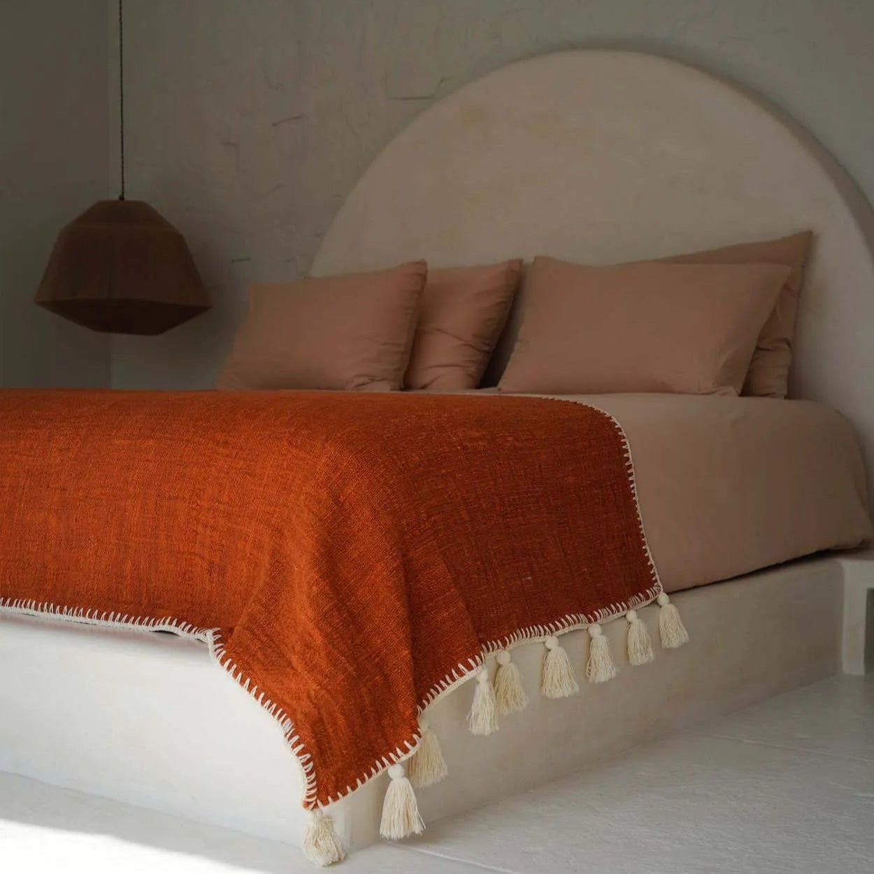 The Stitch Bed Throw - Terracotta