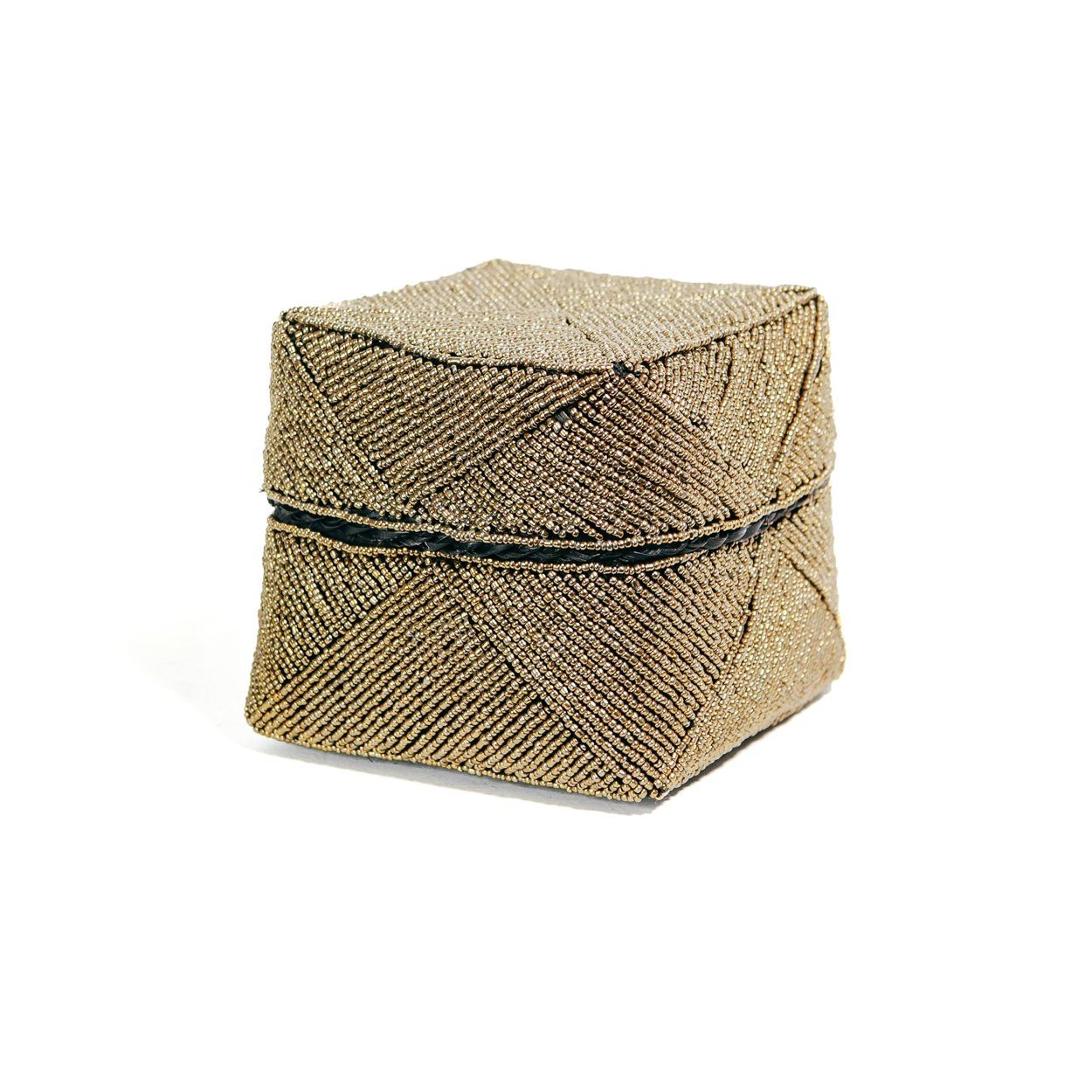 The Beaded Basket Gold Med, Handmade in Indonesia