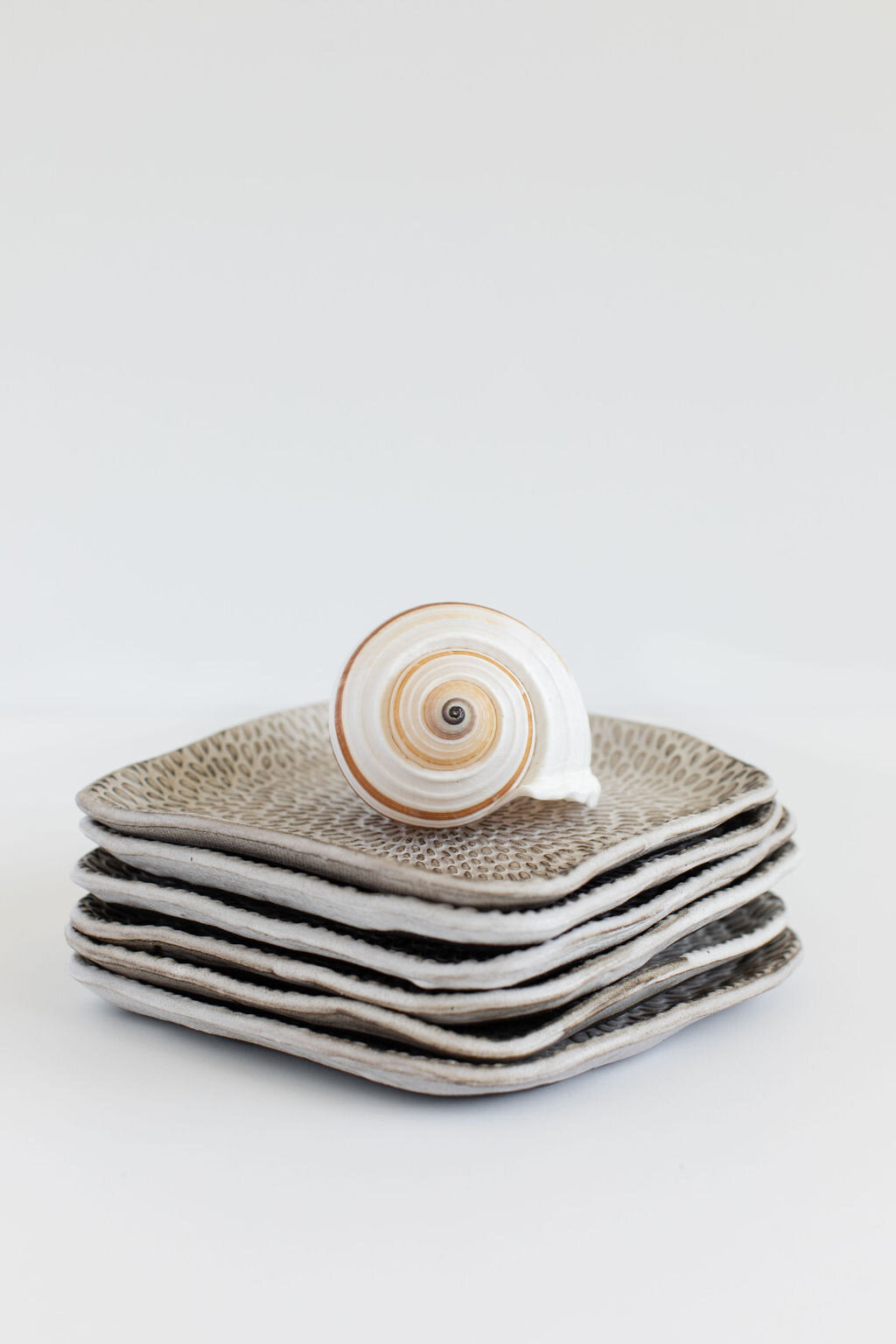 Petal Square Appetizer Plate, Handmade in USA