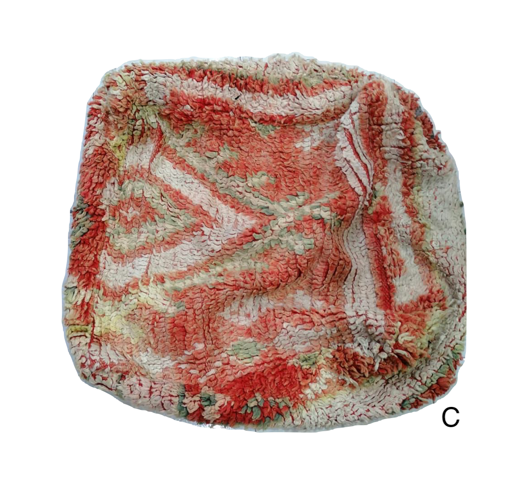Moroccan Beniourain Pouf, Asst Colors, Handmade in Morocco