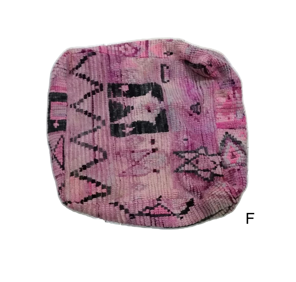 Moroccan Beniourain Pouf, Asst Colors, Handmade in Morocco