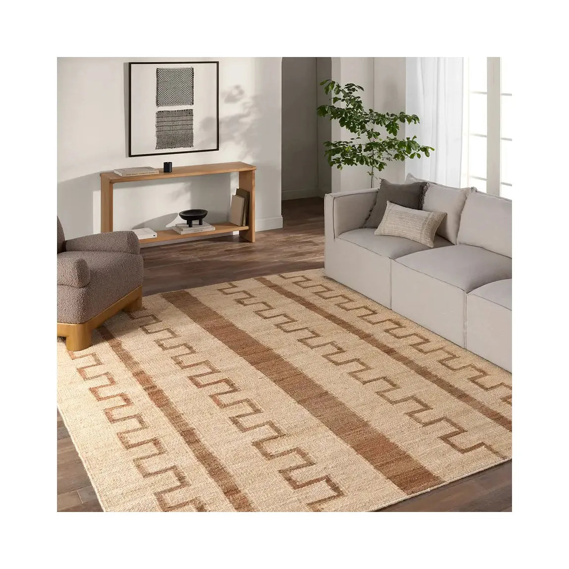 Jute Rug, Okapi- Natural