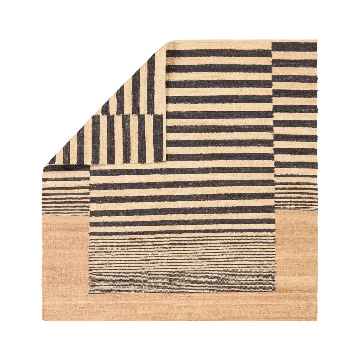 Jute Rug, Okapi - Black / Natural