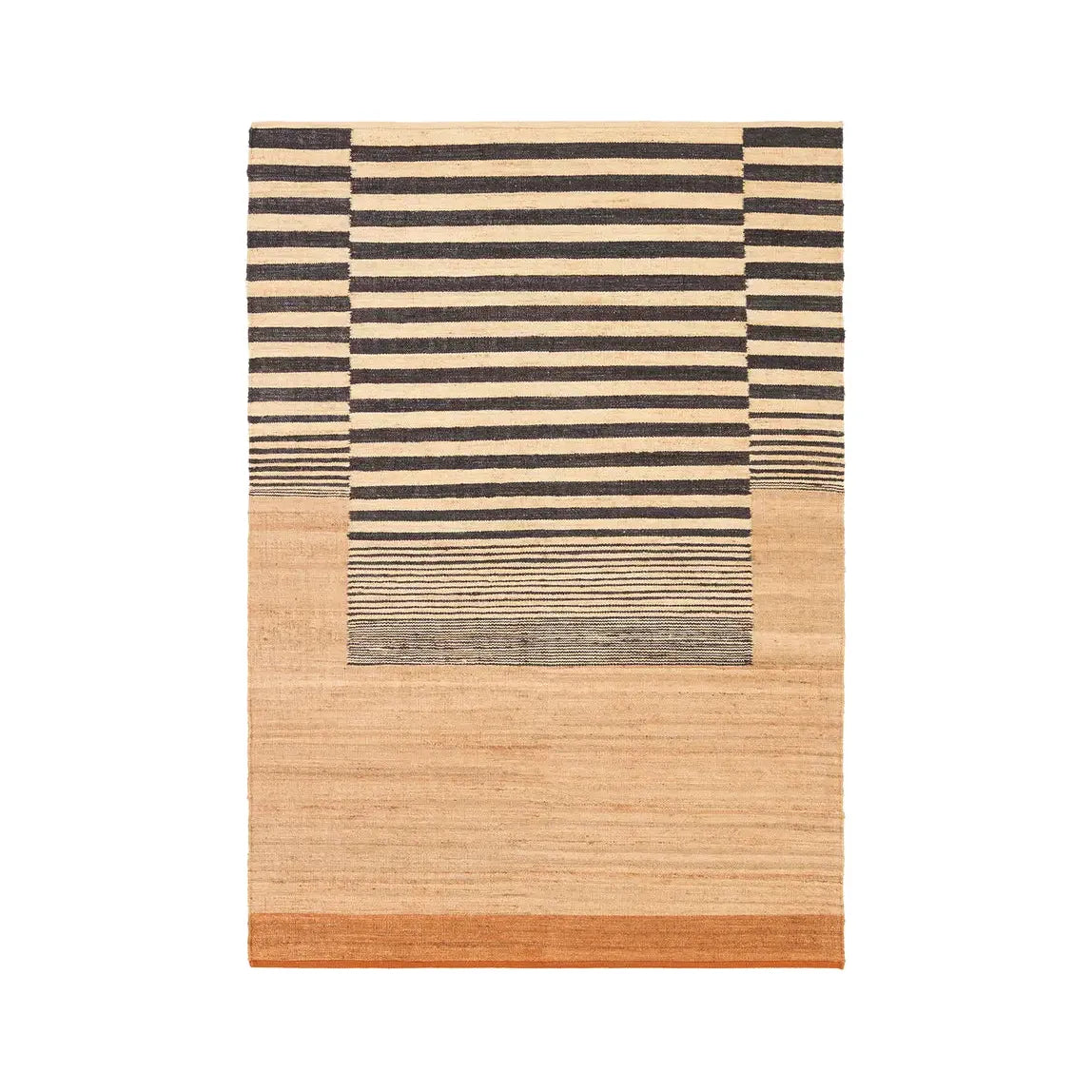 Jute Rug, Okapi - Black / Natural