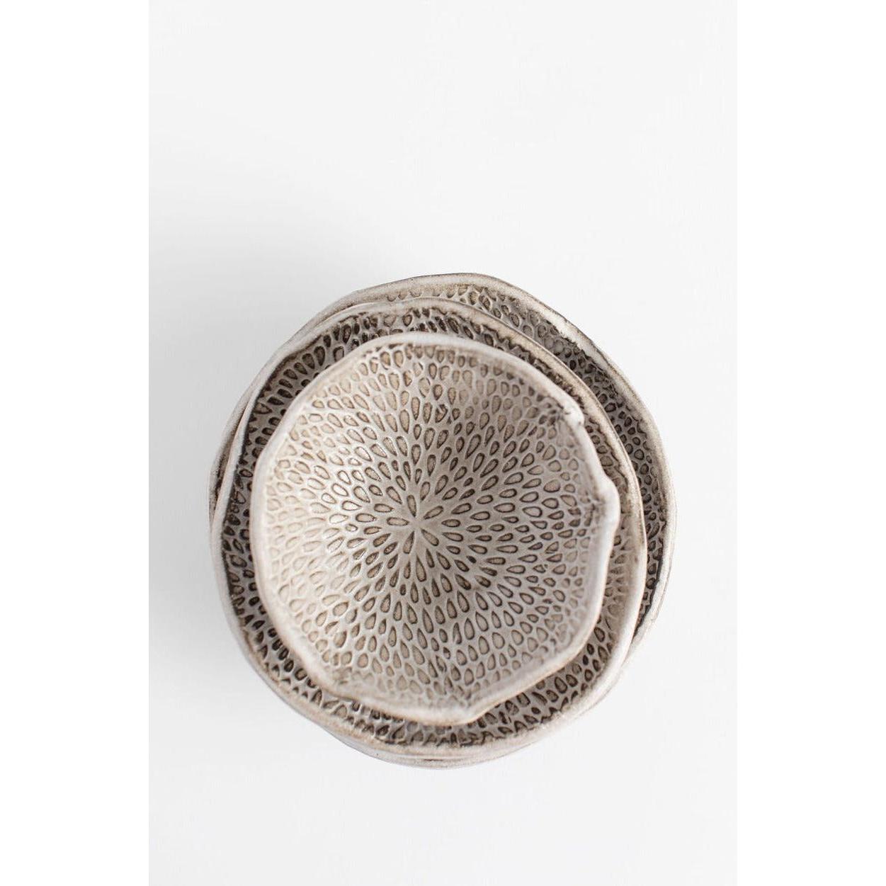 Petal Nesting Bowl Set of 3, Handmade in USA