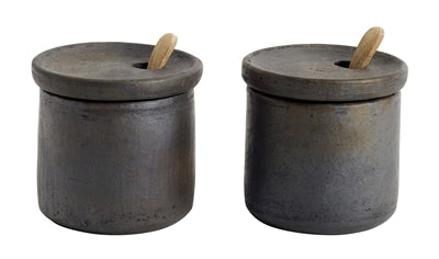 Salt and Pepper Set Hazel Brown, Handmade in Denmark