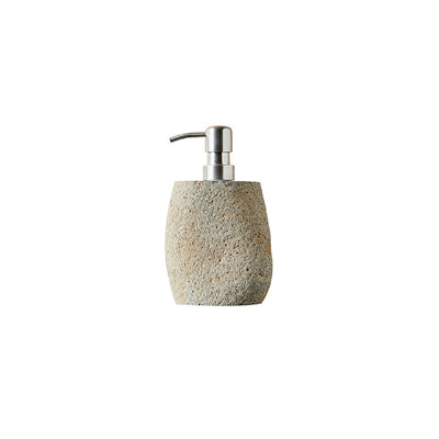 Valley Indonesian River Stone Soap Dispenser, Grey Natural