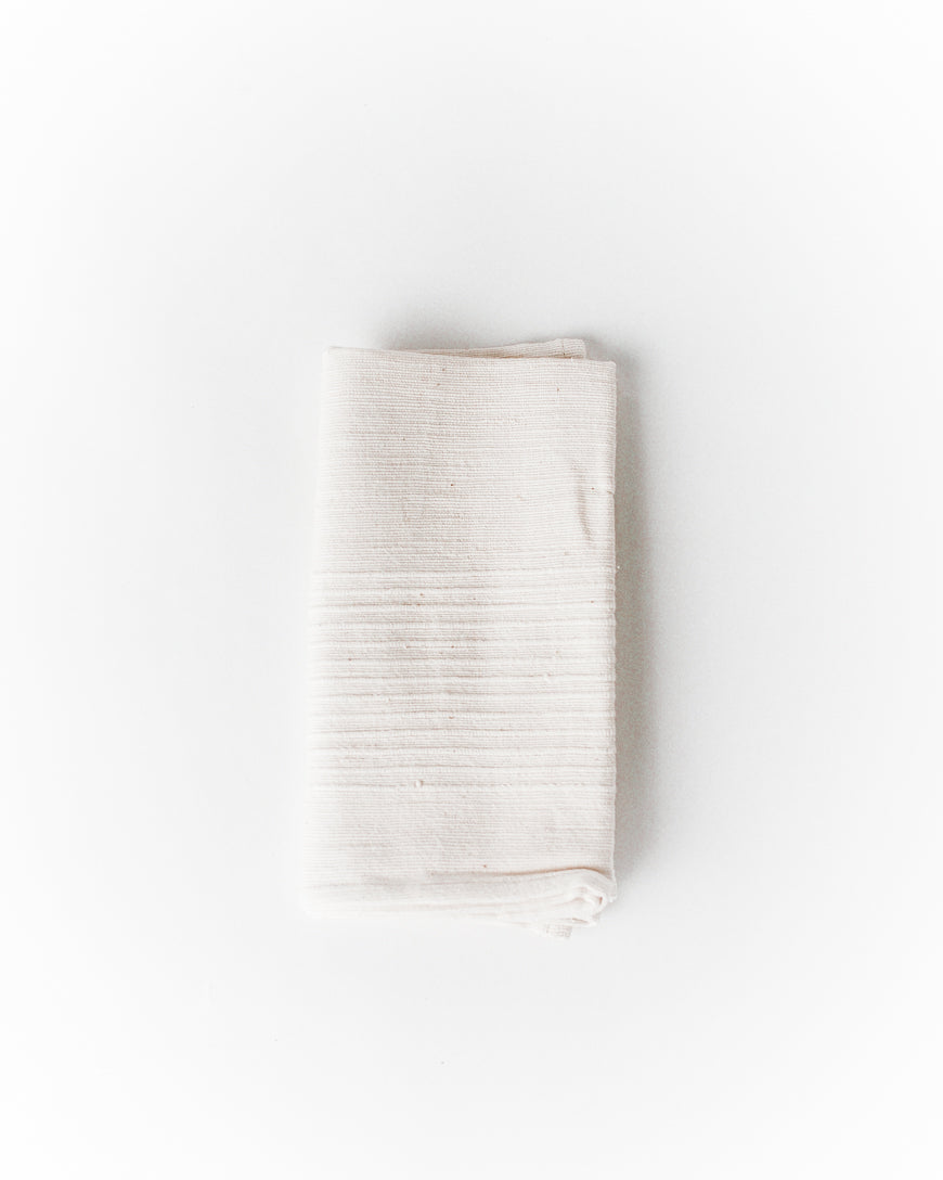 Handwoven Cotton Riveria Napkin, Handmade in Ethiopia