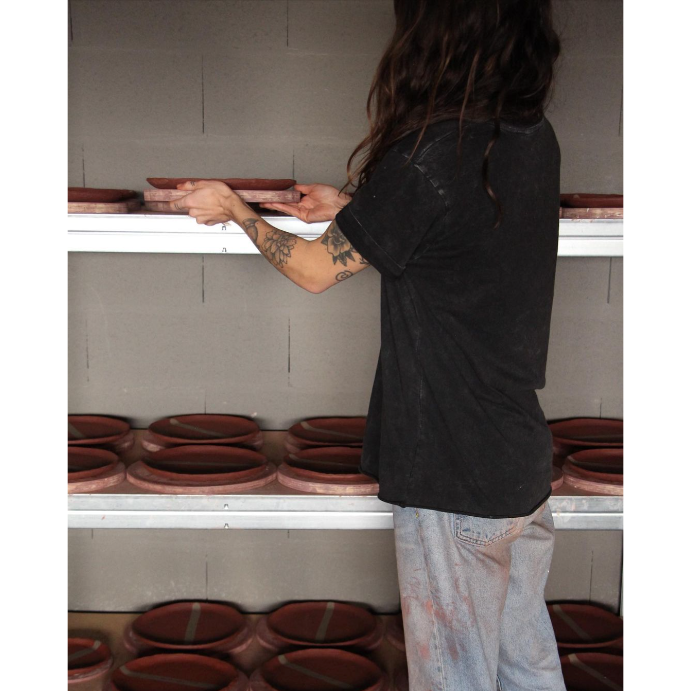 Samekh Stoneware Ceramic Bowl, Set of 4 Handmade in France