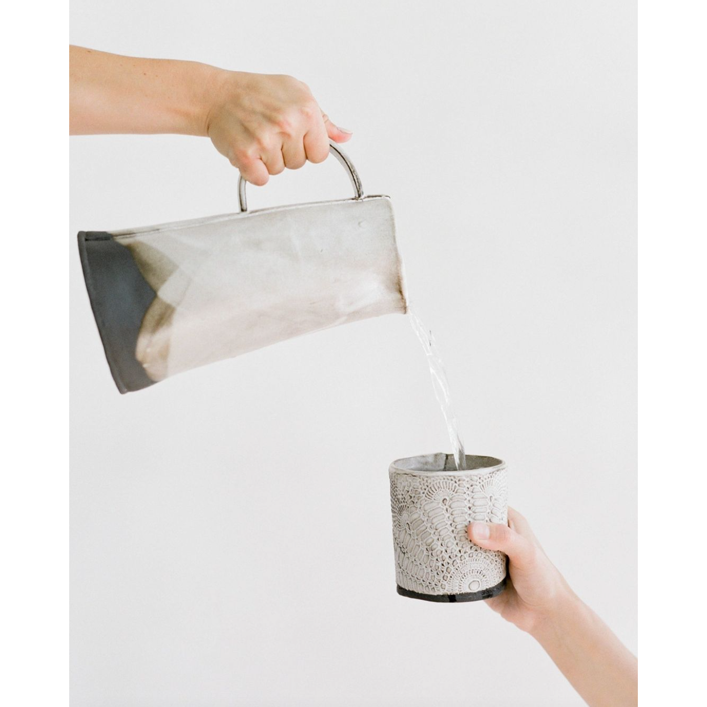 Rustic Pour Over Pitcher, Handmade in USA
