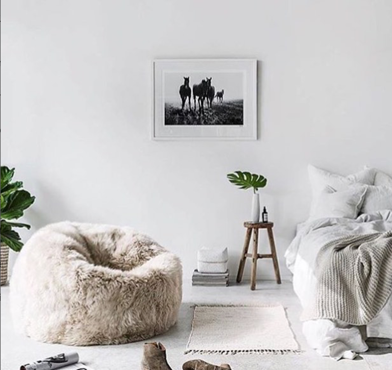 New Zealand Sheepskin Bean Bag, 36" Long Wool Handade in Denmark