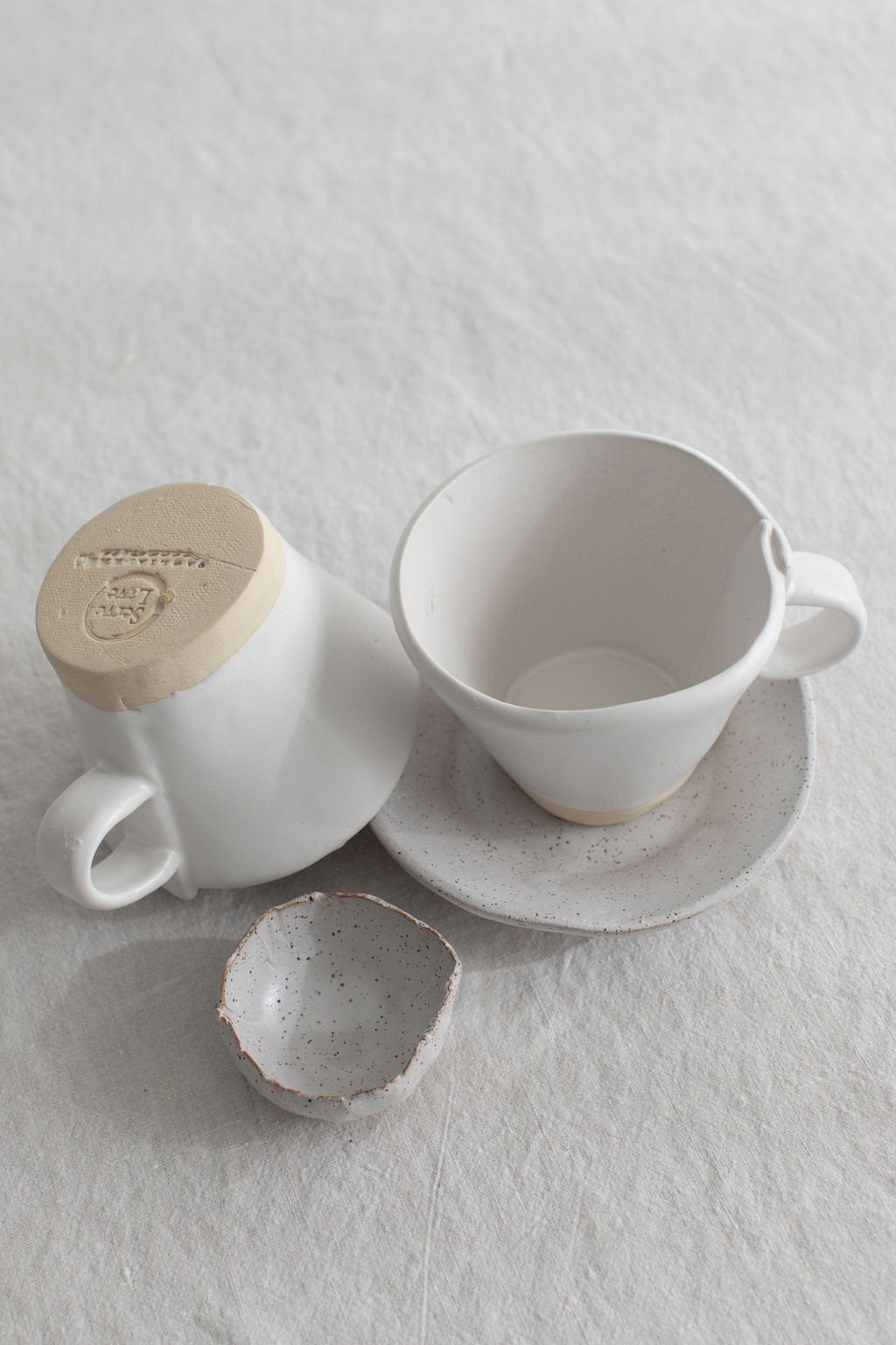 Pour Over Tea Cup & Saucer Set, Handmade in USA