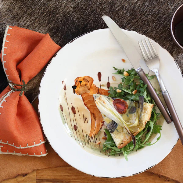 European Wildlife Dinner Plate, Handmade Amalfi Coast, Italy