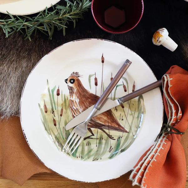 European Wildlife Dinner Plate, Handmade Amalfi Coast, Italy