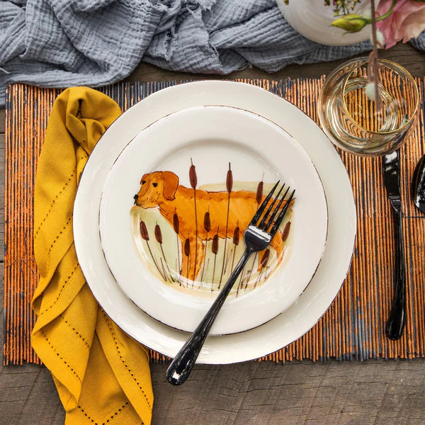 European Wildlife Salad Plate, Handmade Amalfi Coast, Italy