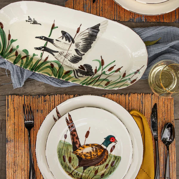 European Wildlife Salad Plate, Handmade Amalfi Coast, Italy