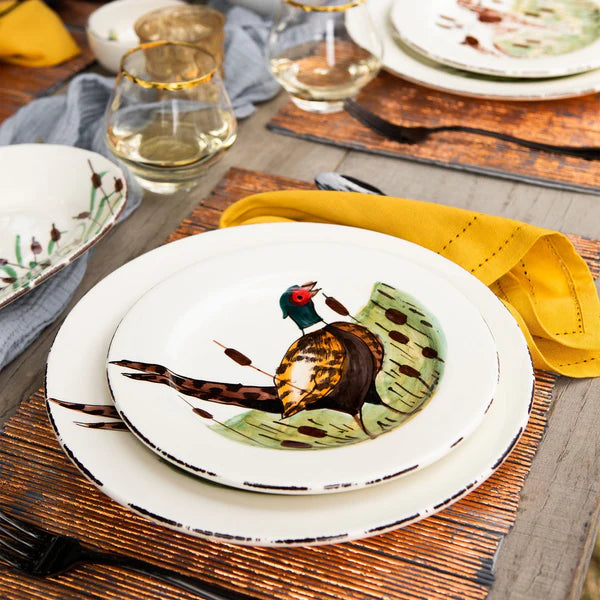 European Wildlife Salad Plate, Handmade Amalfi Coast, Italy