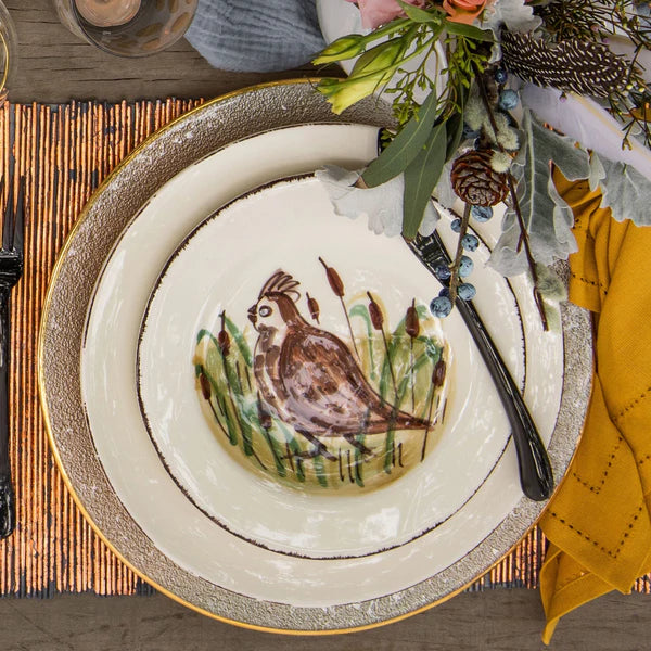 European Wildlife Salad Plate, Handmade Amalfi Coast, Italy