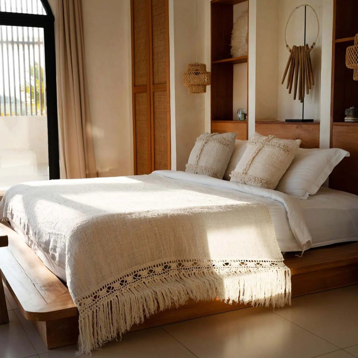 The Gypsy Bed Throw - Natural