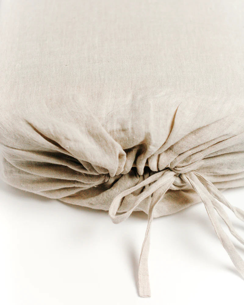 LINEN DUVET COVER SET -NATURAL CHAMBRAY HANDMADE IN KERALA, INDIA