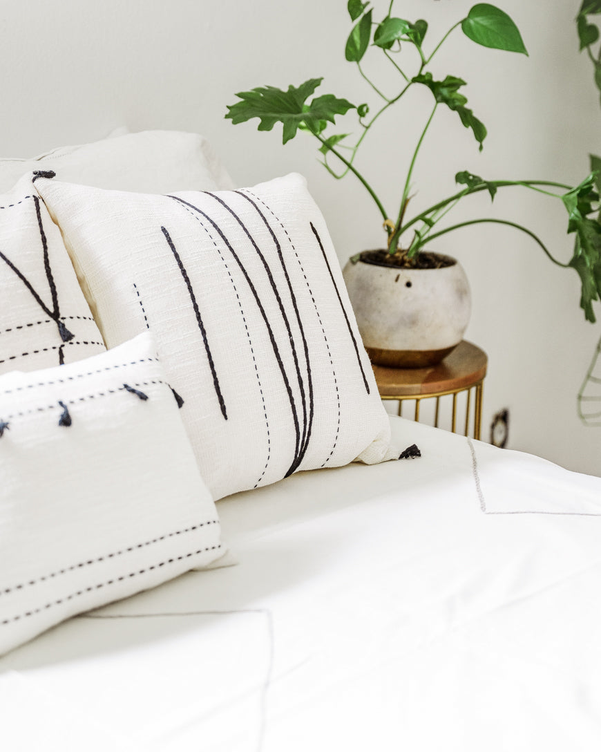 3 PANEL SOLID COTTON BLANKET, NATURAL HANDMADE IN ETHIOPIAN