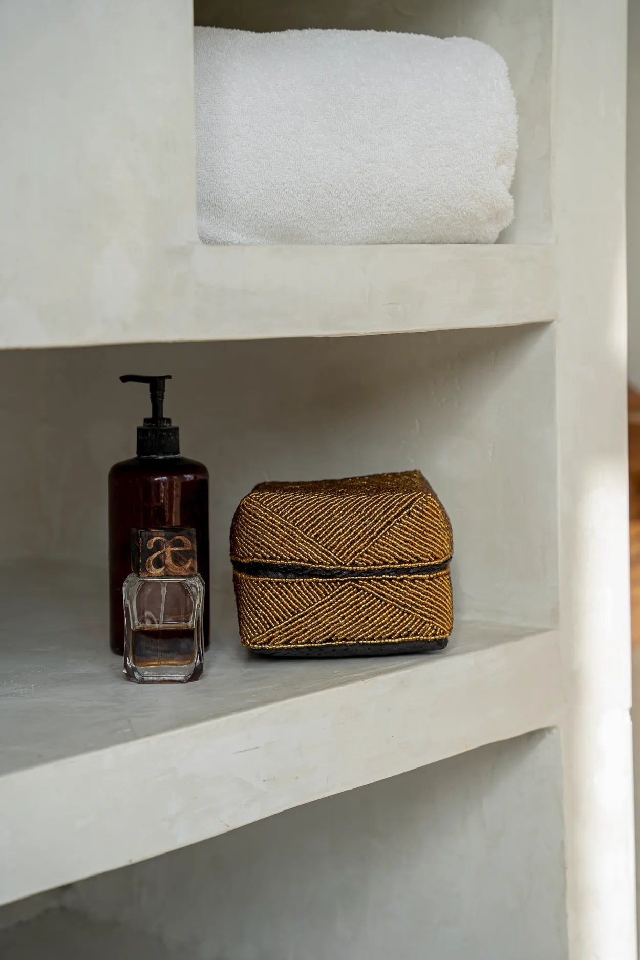 The Beaded Basket Gold Med, Handmade in Indonesia