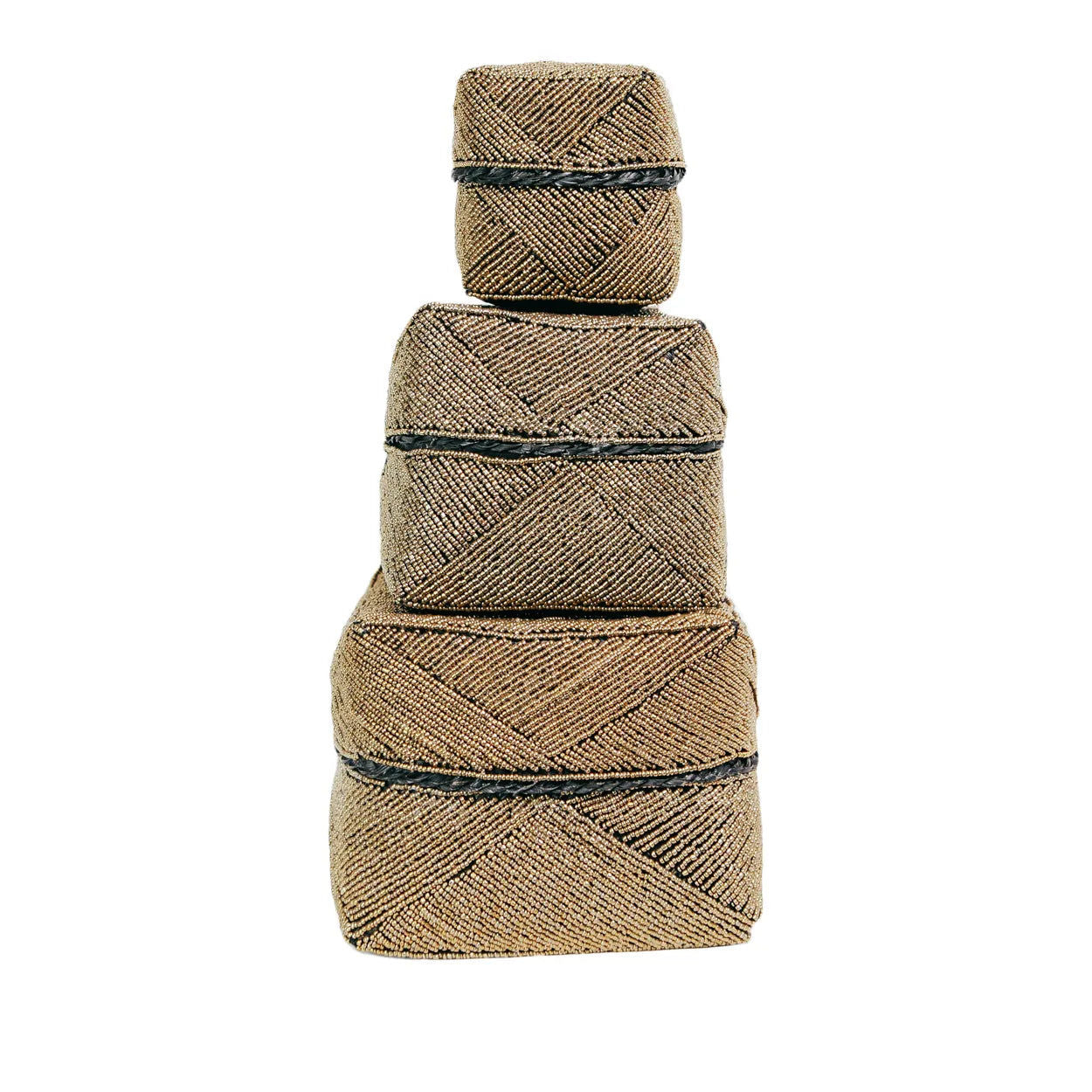 The Beaded Basket Gold Med, Handmade in Indonesia