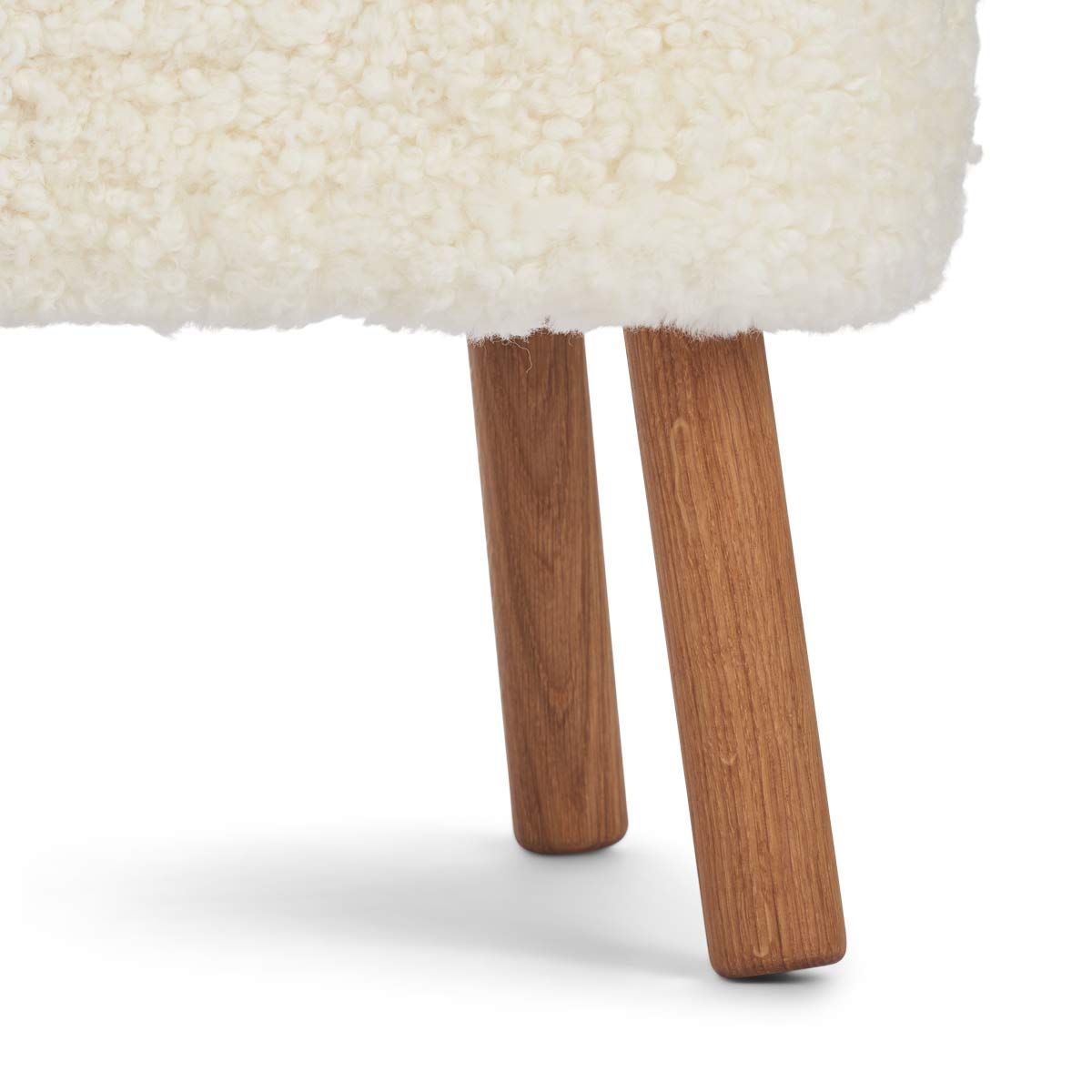 Emil Foot Rest Stool New Zealand Lambskin Long Wool