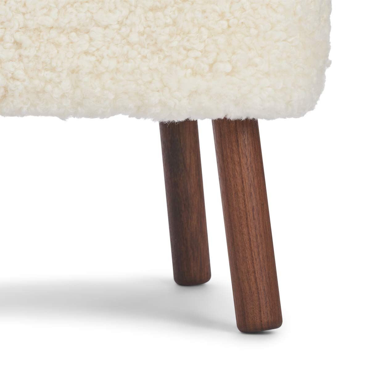 Emil Foot Rest Stool New Zealand Lambskin Long Wool