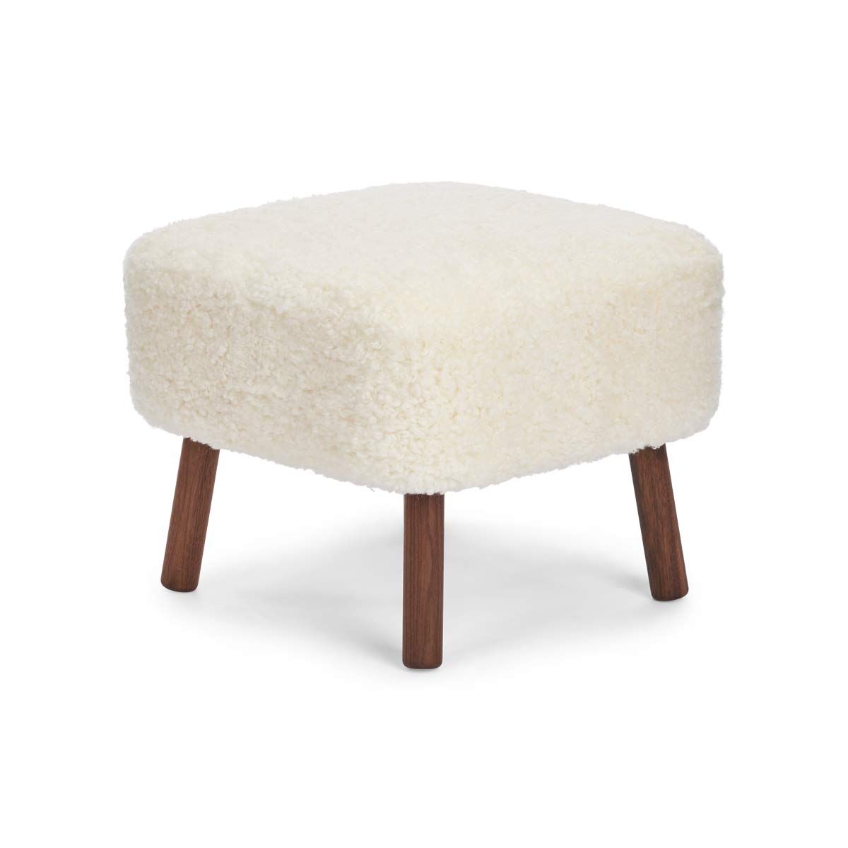 Emil Foot Rest Stool New Zealand Lambskin Long Wool