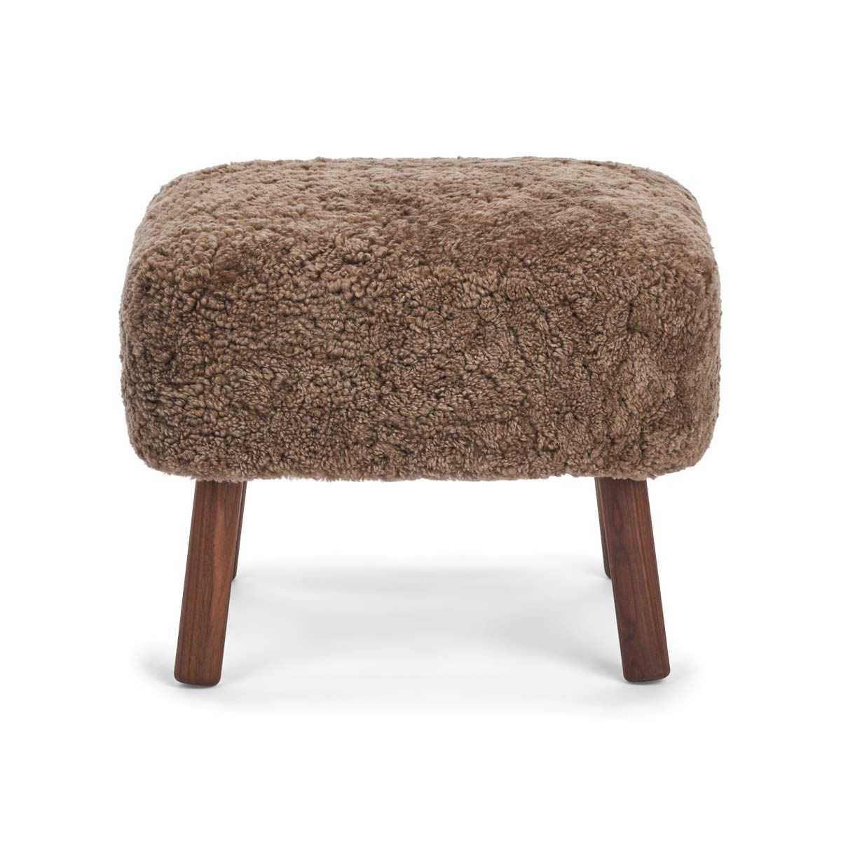 Emil Foot Rest Stool New Zealand Lambskin Long Wool