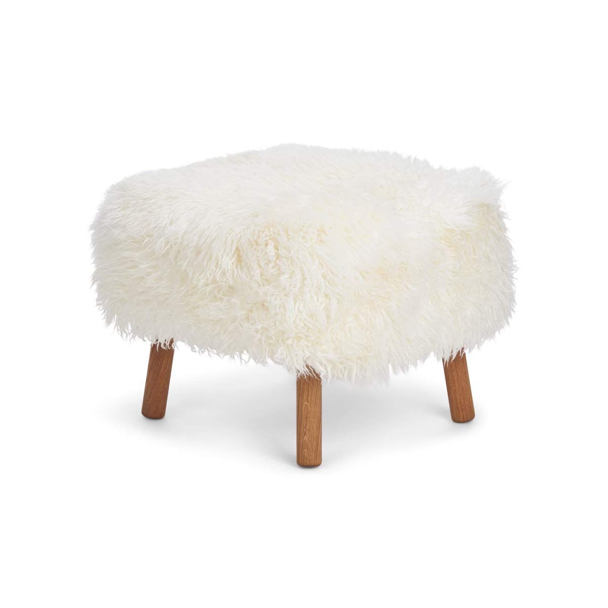 Emil Foot Rest Stool New Zealand Lambskin Long Wool