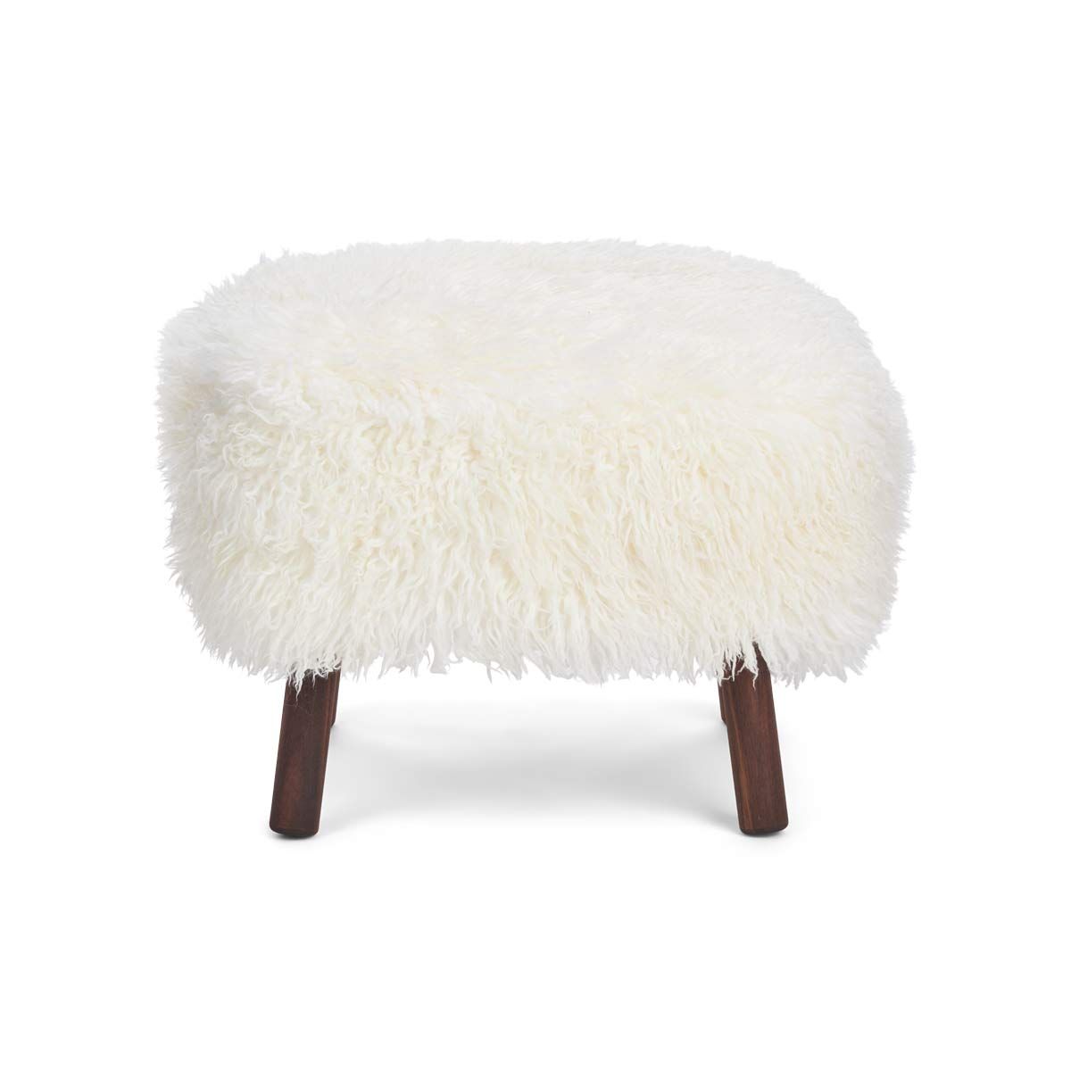 Emil Foot Rest Stool New Zealand Lambskin Long Wool