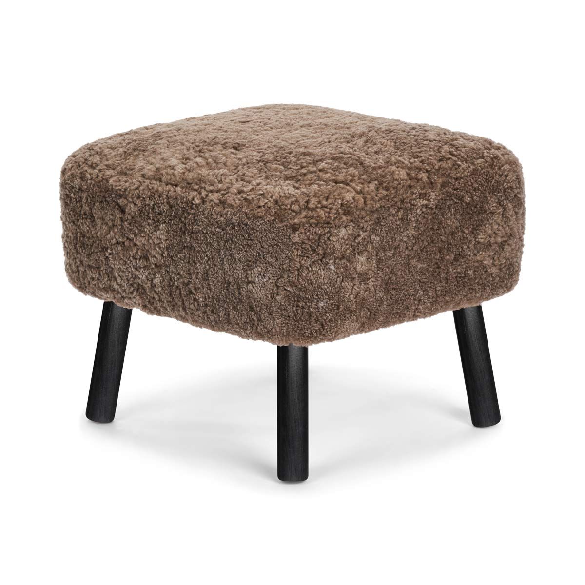 Emil Foot Rest Stool New Zealand Lambskin Long Wool