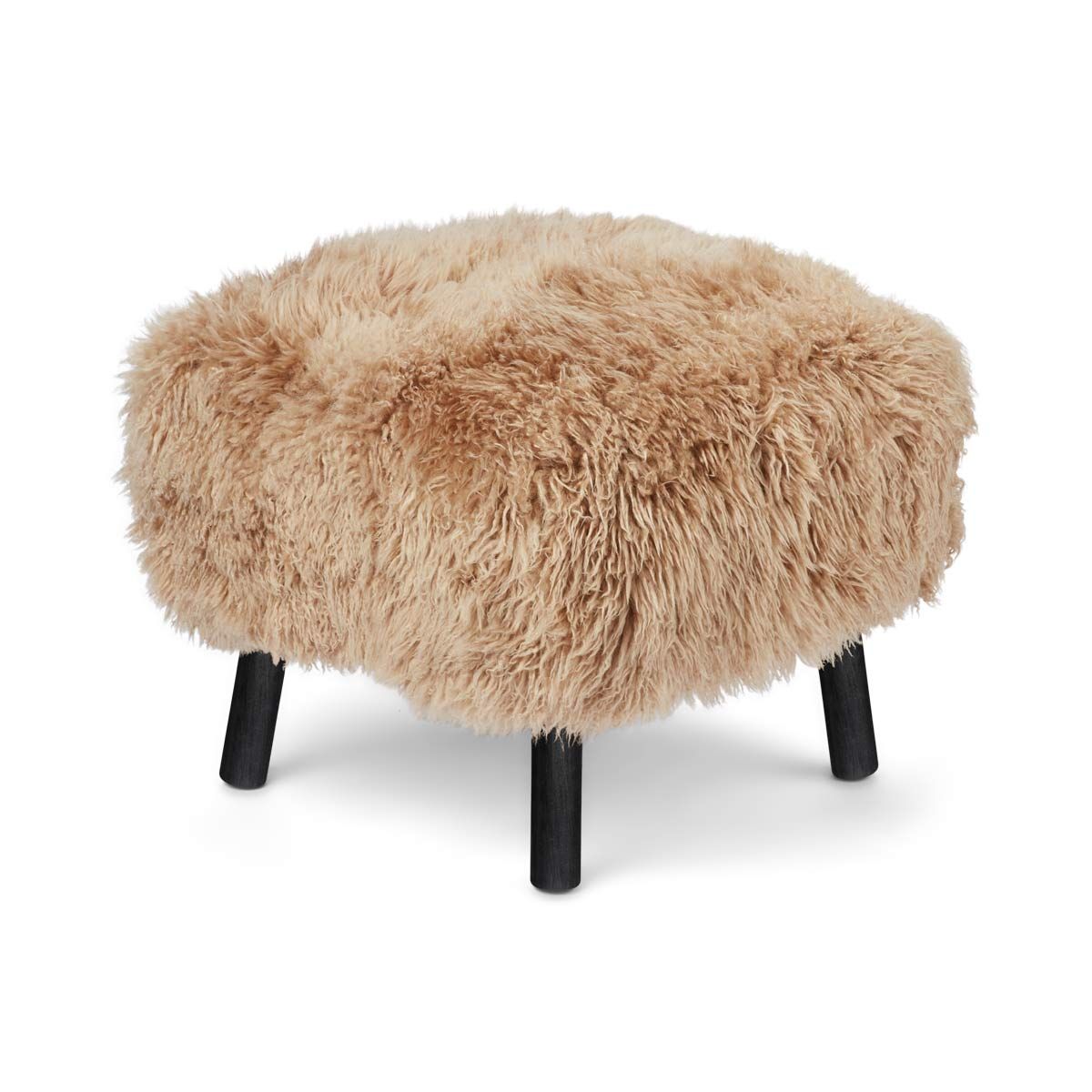 Emil Foot Rest Stool New Zealand Lambskin Long Wool