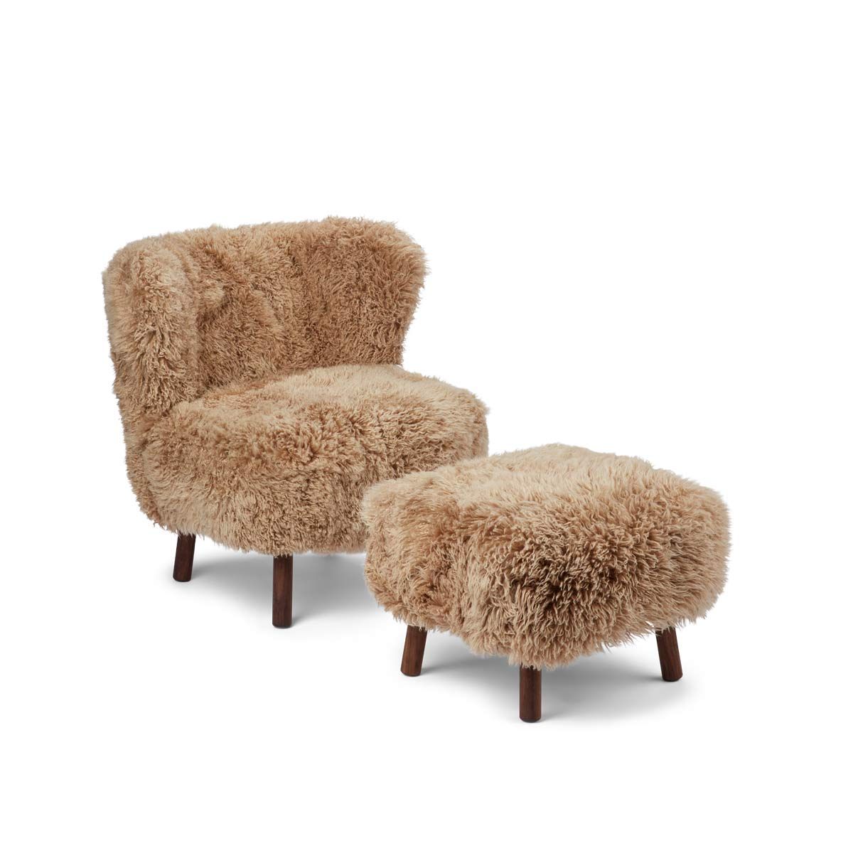 Emil Lounge Chair New Zealand Lambskin Long Wool