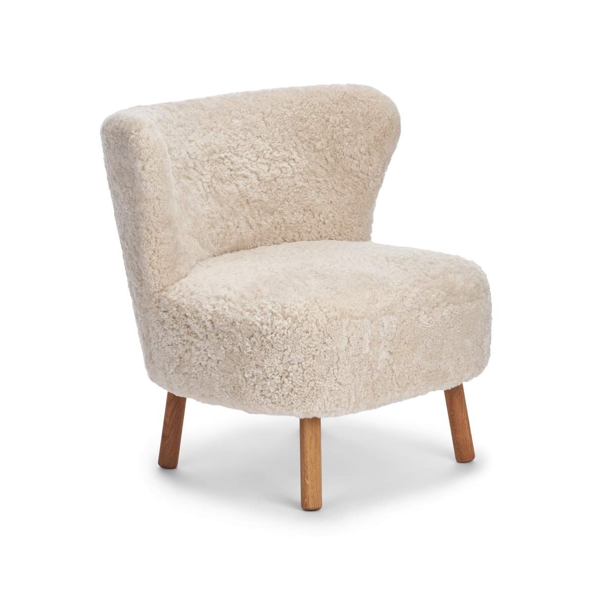 Emil Lounge Chair New Zealand Lambskin Short Wool