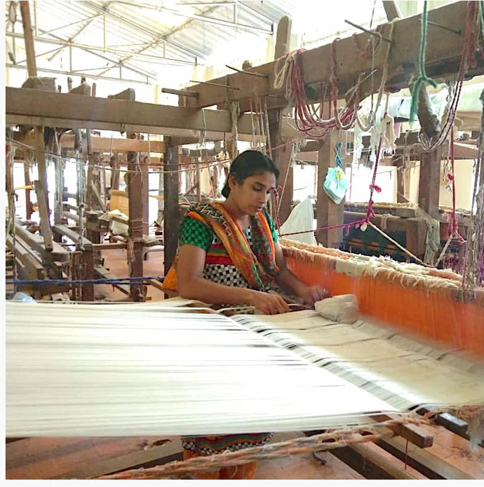Stonewashed Linen Frayed Dinner Napkins, Handmade in Kerala, India