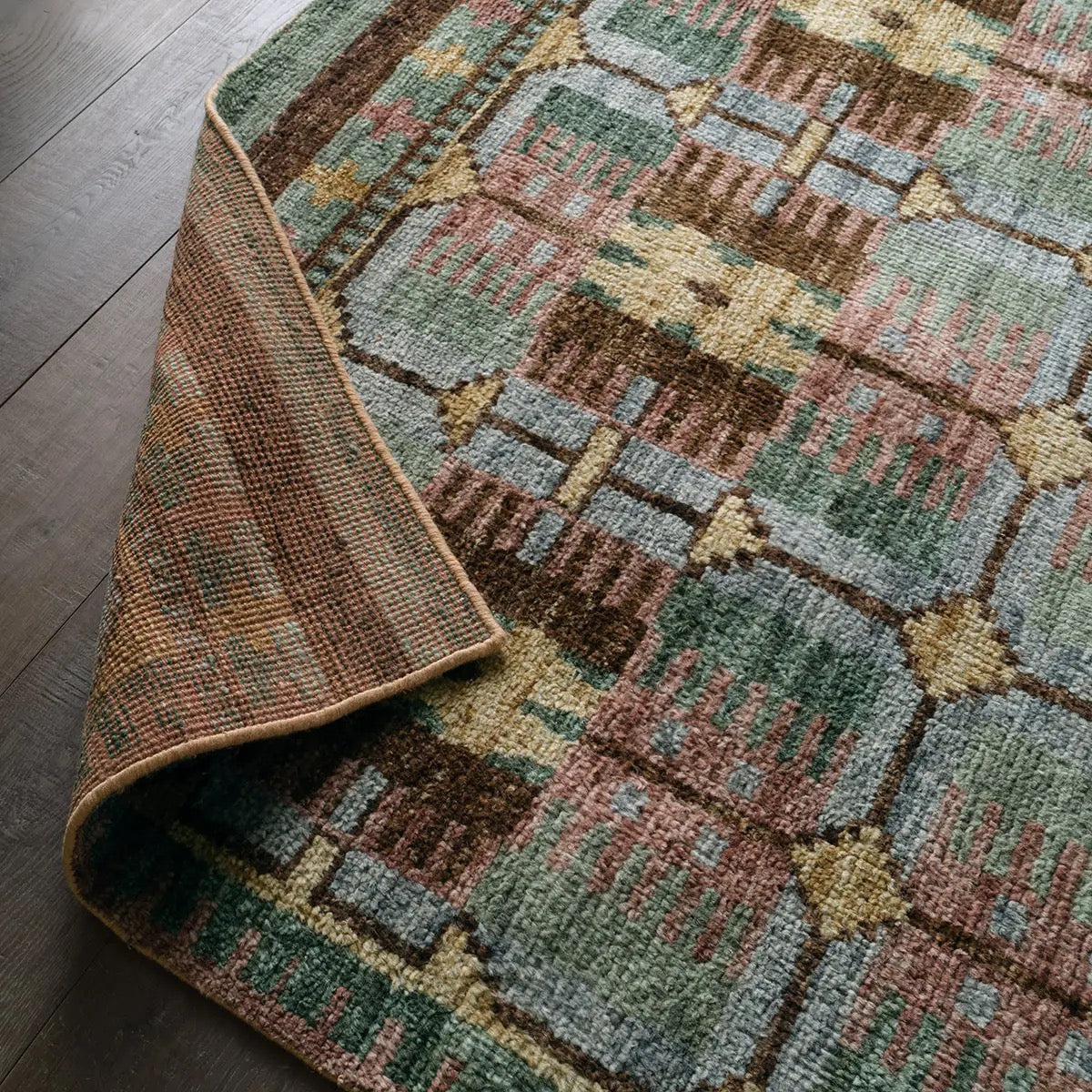 Hazen  Hand Knotted 100% Wool Rug, Artisan made in India