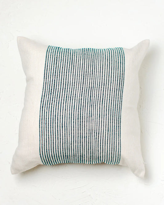 20" RIVIERA THROW PILLOW, NAVY HANDMADE IN  ETHIOPIA