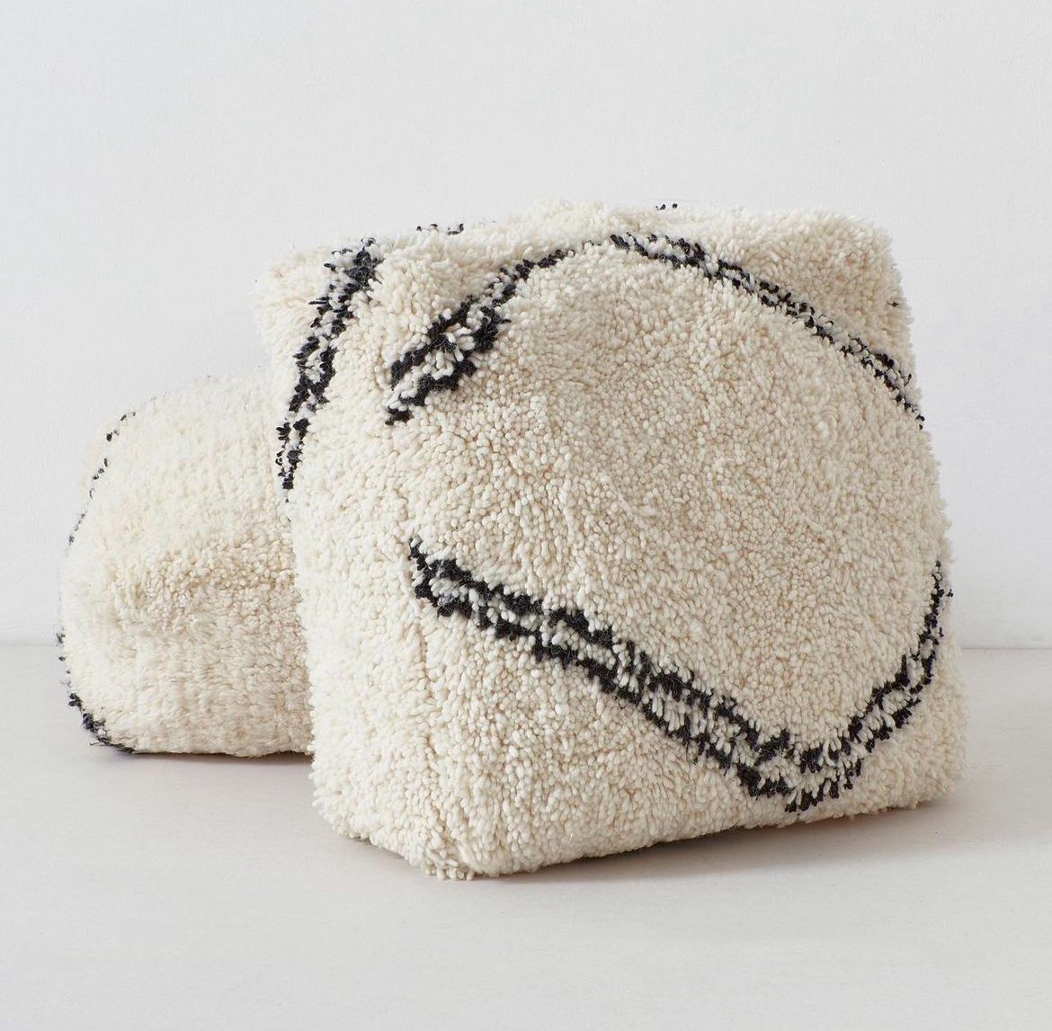 Moroccan Beniourain Pouf, Handmade in Morocco