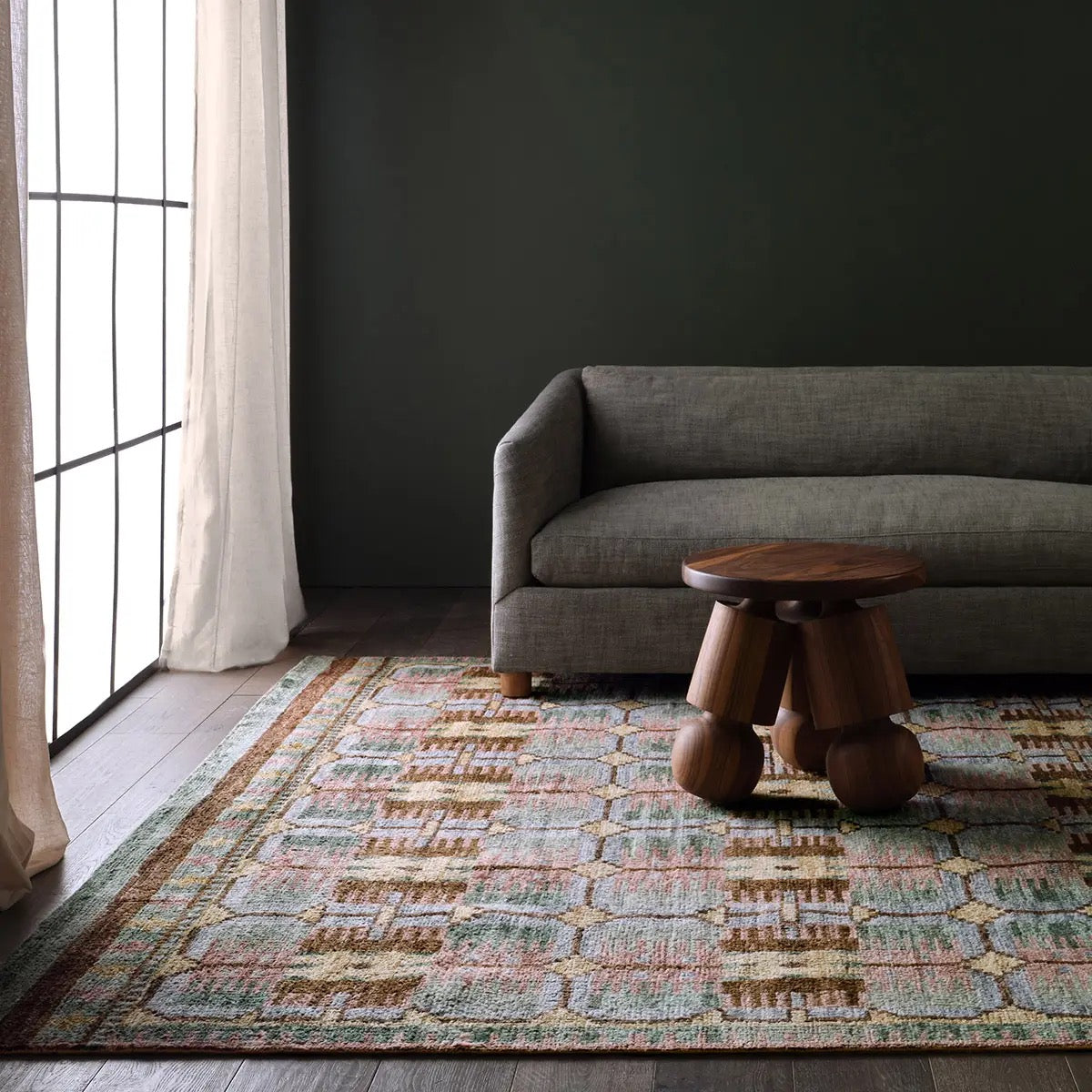 Hazen  Hand Knotted 100% Wool Rug, Artisan made in India