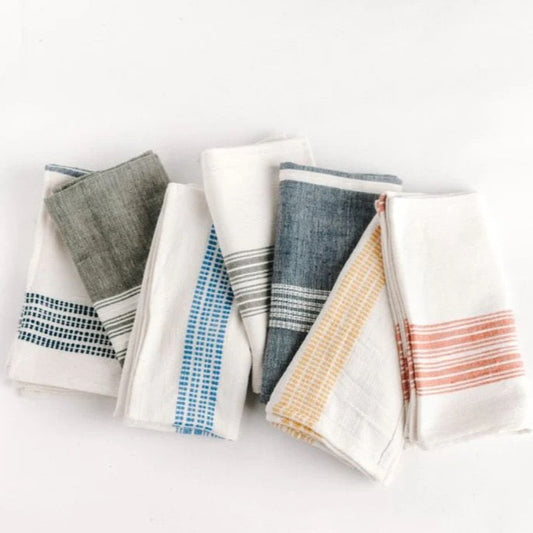 Handwoven Cotton Aden Guest Towel, Napkin, Handmade in Ethiopia