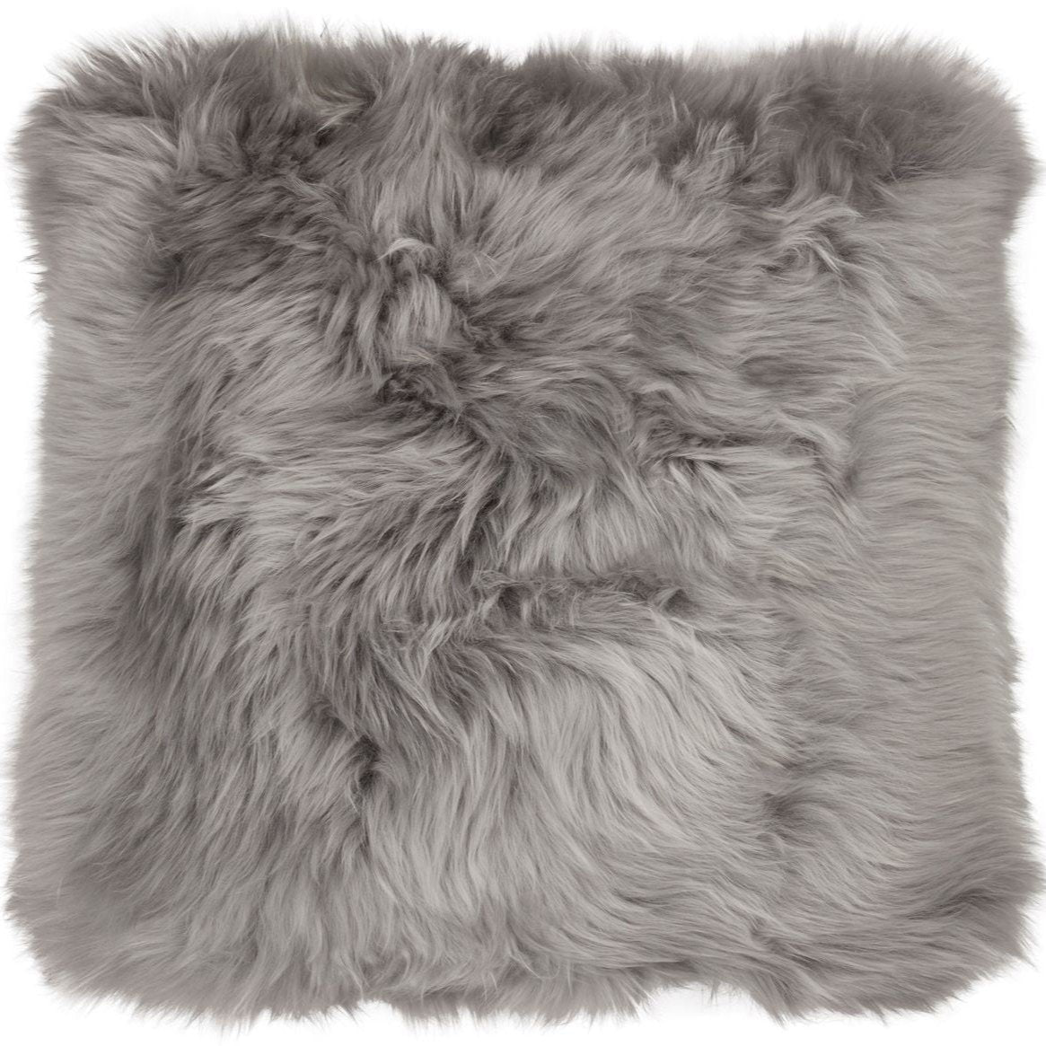 Long-Wool Sheepskin Cushion Leather backing 20 x 20"