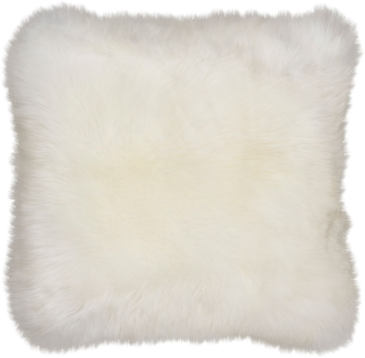 Long-Wool Sheepskin Cushion Leather backing 20 x 20"