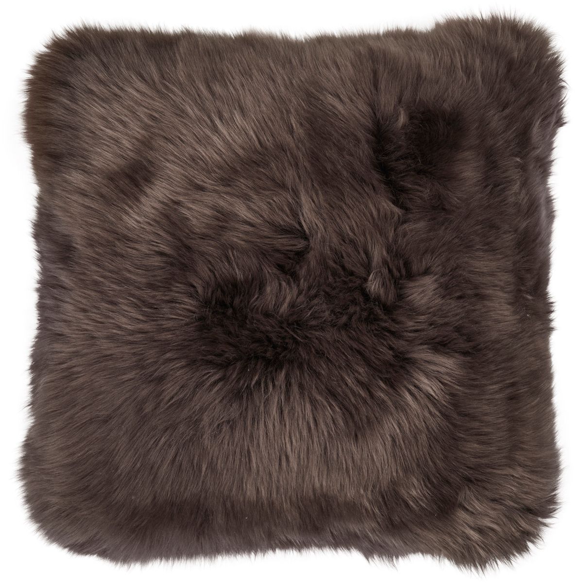 Long-Wool Sheepskin Cushion Leather backing 20 x 20"