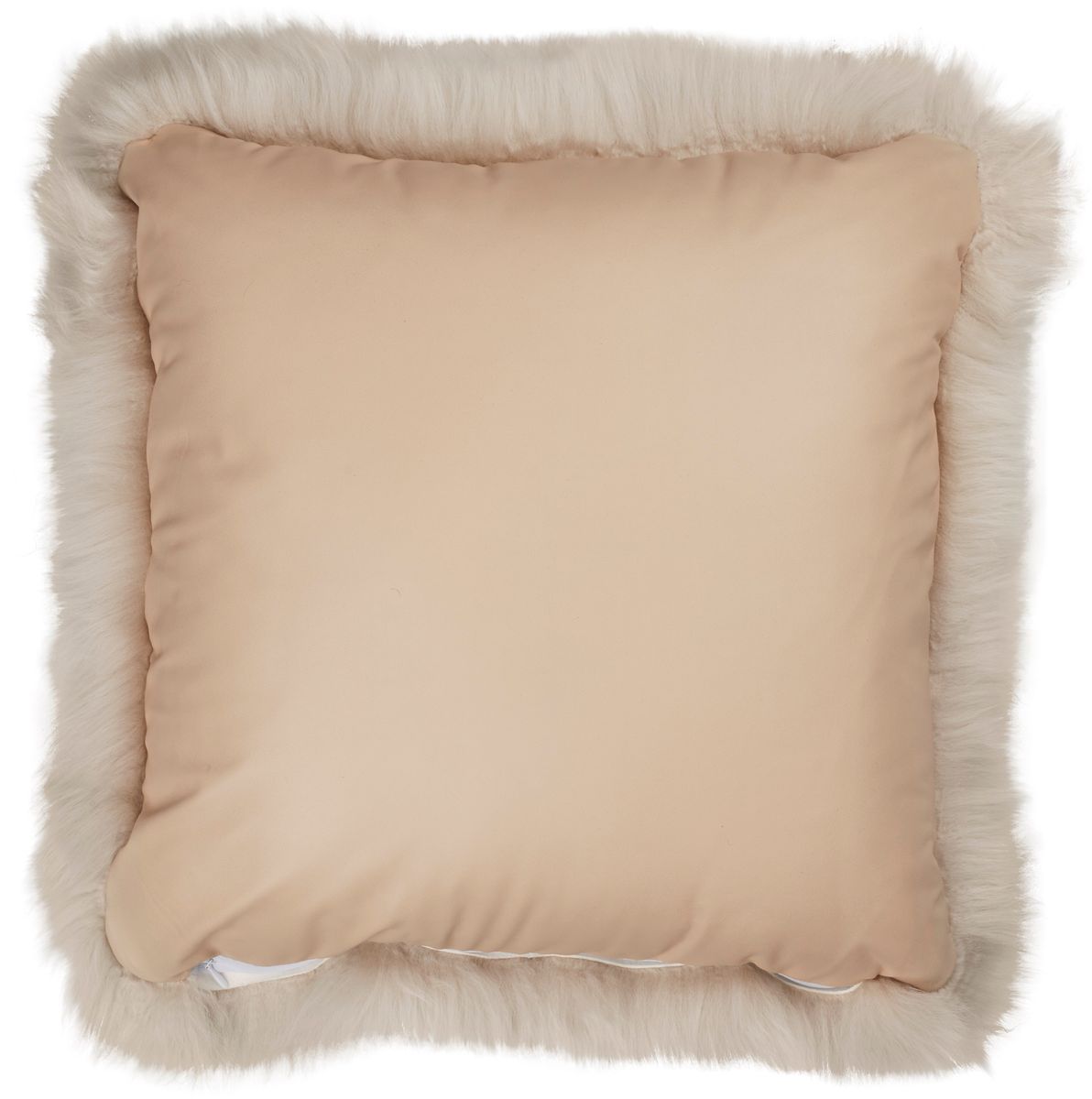 Long-Wool Sheepskin Cushion Leather backing 20 x 20"