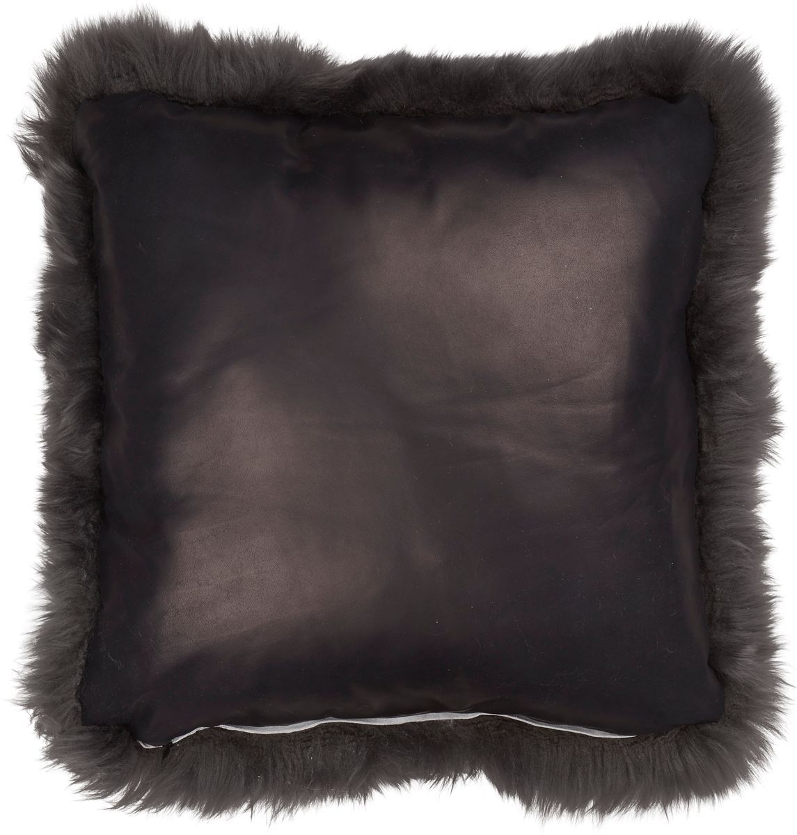 Long-Wool Sheepskin Cushion Leather backing 20 x 20"