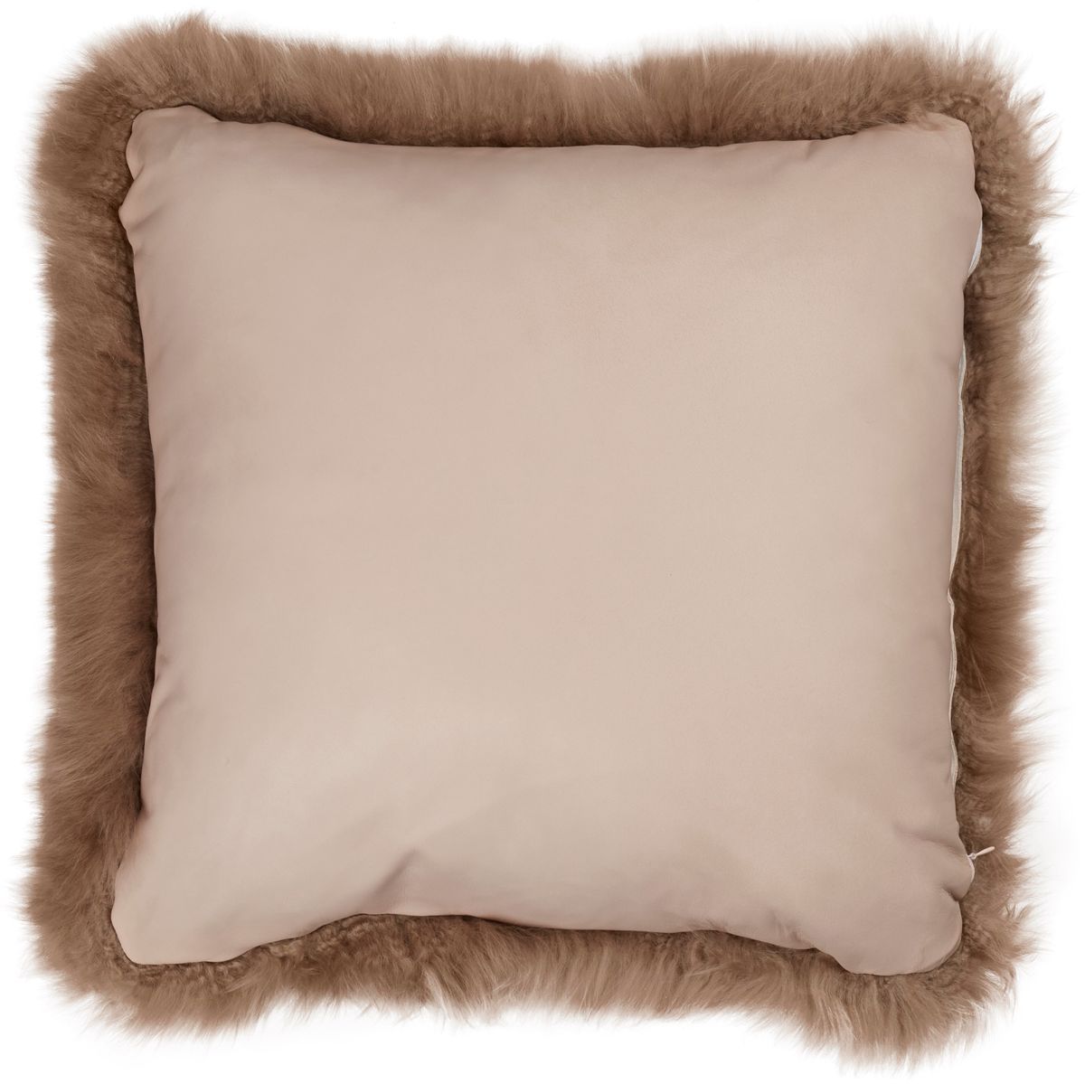 Long-Wool Sheepskin Cushion Leather backing 20 x 20"