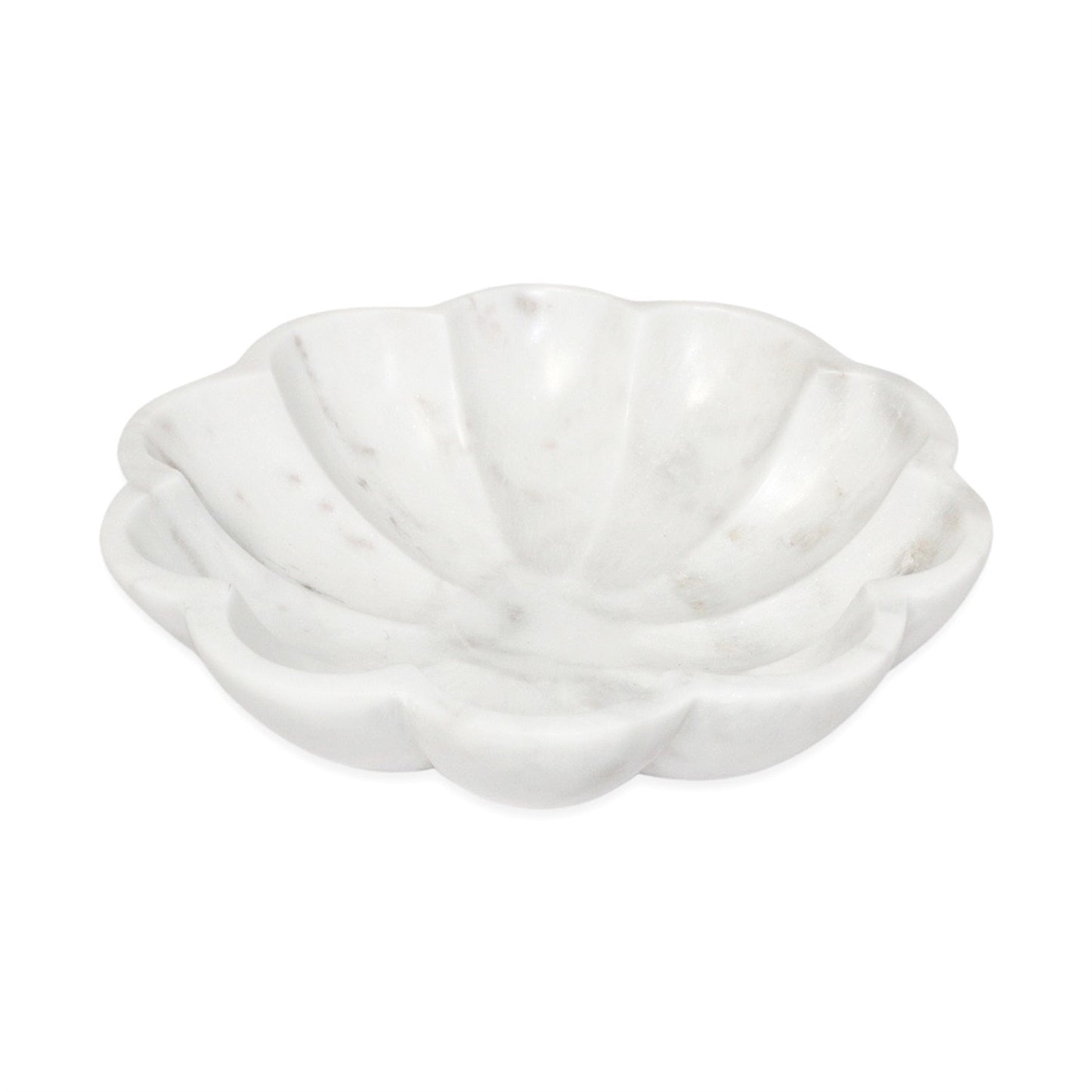 White Marble Lotus Bowl